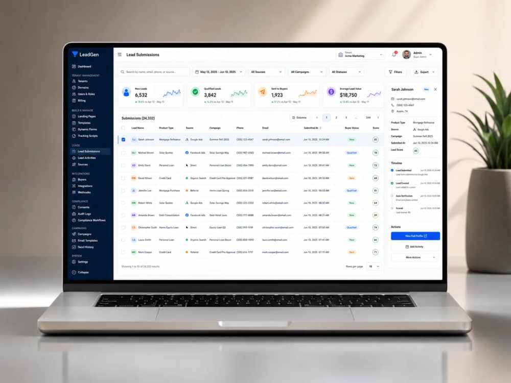 Multi-Tenant Lead Generation gallery screenshot 2