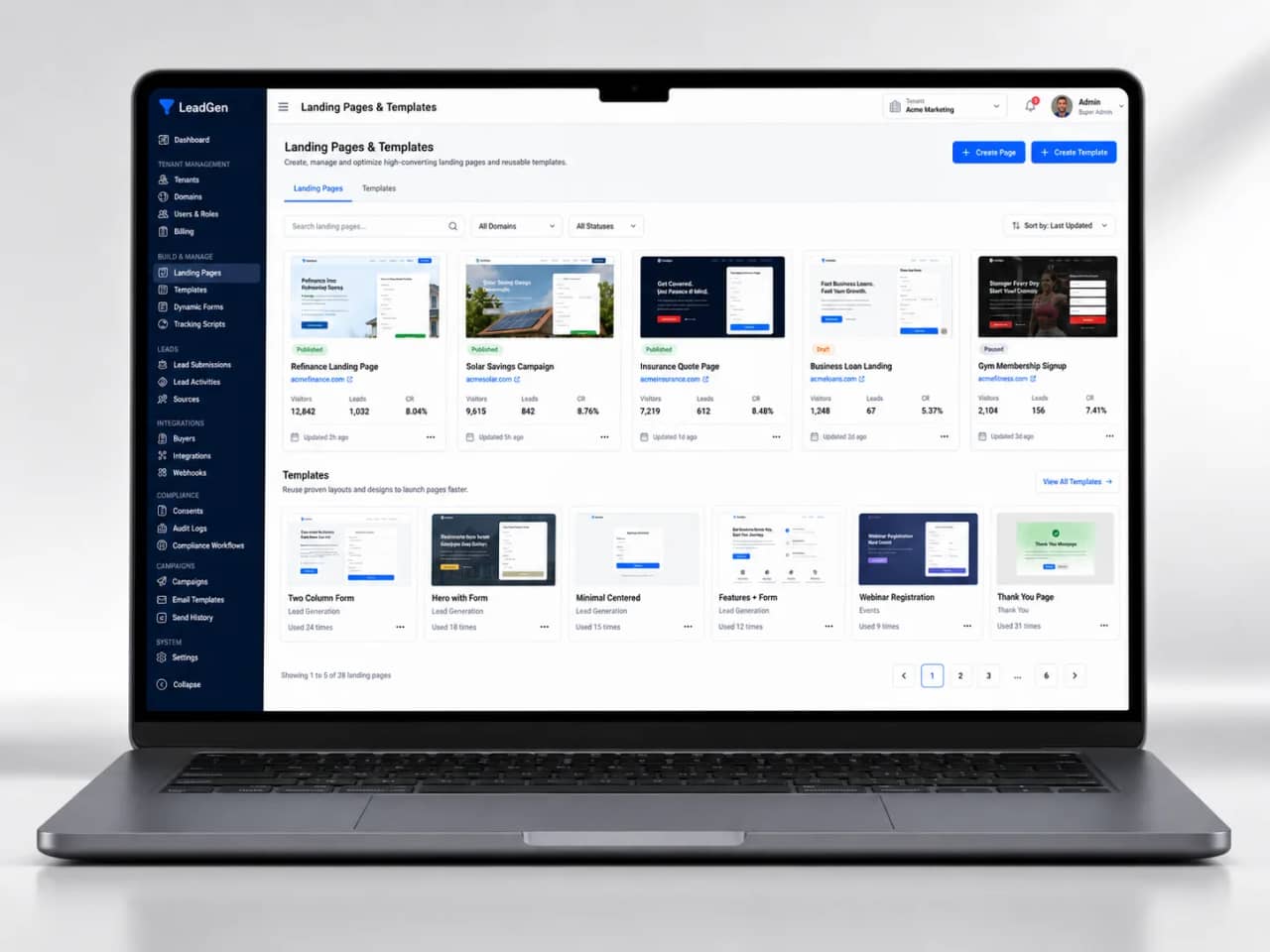 Multi-Tenant Lead Generation screenshot